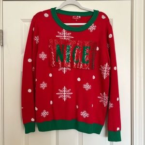 Women’s Nice or Naughty Ugly Christmas Sweater
